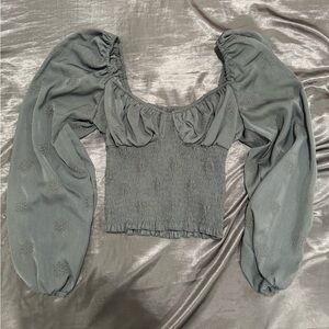 long sleeve crop top